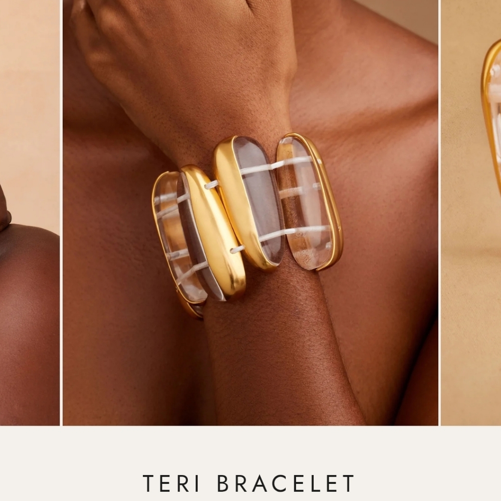 Gold and Clear Teri Khoi Bracelet EXTENDED